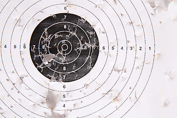 Image showing holes in the target