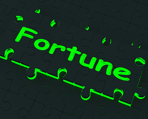 Image showing Fortune Puzzle Shows Good Luck