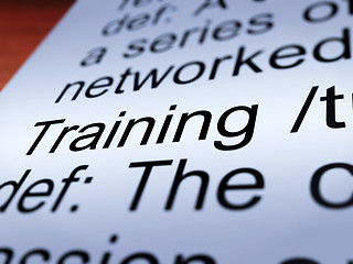Image showing Training Definition Closeup Showing Education