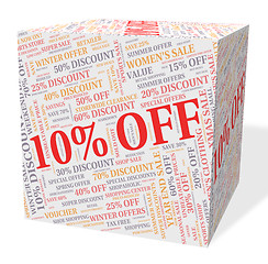Image showing Ten Percent Off Represents Bargains Cheap And Sales