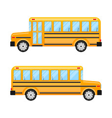 Image showing School Bus Isolated on White Background