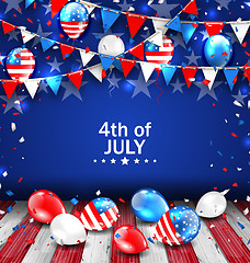 Image showing Colorful Template for American Independence Day
