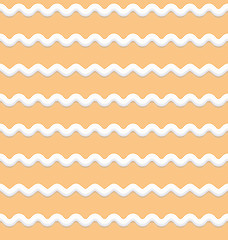 Image showing Seamless texture strip milk cream layers cake