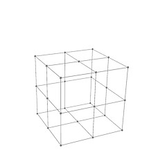 Image showing Cube Made is Mesh Polygonal Element
