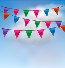 Image showing Multicolored Buntings Flags Garlands