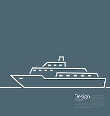 Image showing Logo of ship in minimal flat style line