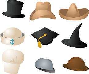 Image showing Various hats