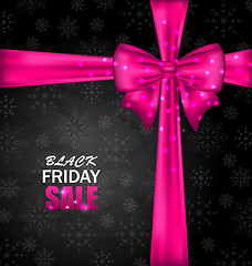 Image showing Snowflakes Dark Background for Black Friday Sales
