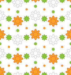 Image showing  Indian Seamless Wallpaper in Traditional Tricolor