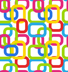 Image showing Seamless Geometric Pattern with Colorful Rectangles