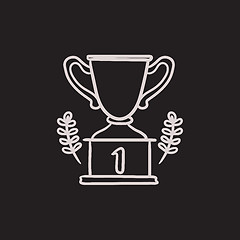 Image showing Trophy sketch icon.