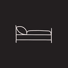 Image showing Bed sketch icon.