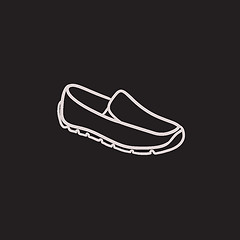 Image showing Male shoe sketch icon.