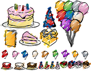Image showing Party icons