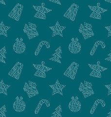 Image showing Seamless Wallpaper with Christmas Elements 