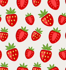 Image showing Seamless Texture of Ripe Strawberry