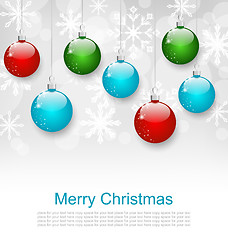 Image showing Christmas Snowflakes Background