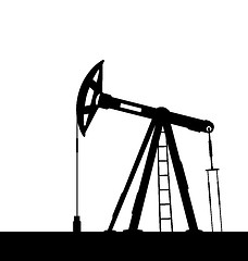 Image showing Oil pump jack for petroleum isolated on white background