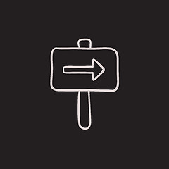 Image showing Travel traffic sign sketch icon.