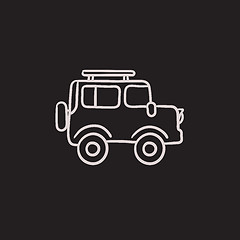 Image showing Car sketch icon.