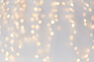 Image showing christmas decoration or garland lights bokeh