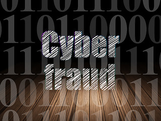 Image showing Privacy concept: Cyber Fraud in grunge dark room