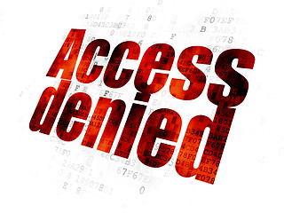 Image showing Protection concept: Access Denied on Digital background