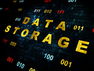 Image showing Data concept: Data Storage on Digital background