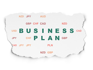 Image showing Finance concept: Business Plan on Torn Paper background