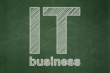 Image showing Finance concept: IT Business on chalkboard background