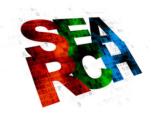 Image showing Web design concept: Search on Digital background