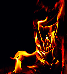 Image showing Flame on black background