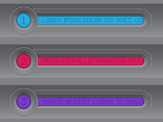 Image showing Tech infographic design with colorful lcd displays