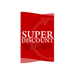 Image showing Super discount. Sale banner vector isolated. Sale tag. Special offer. Sale sign. Web sticker. Discount sticker. Discount Sticker template. Advertisement sticker. Origami style sticker. Sale symbol