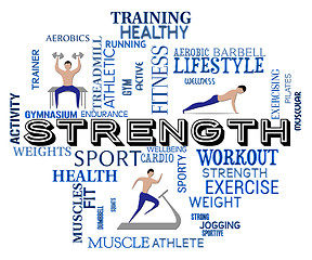 Image showing Fitness Strength Represents Working Out And Aerobic