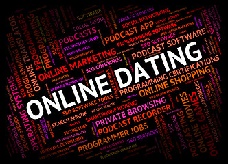 Image showing Online Dating Means World Wide Web And Date