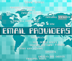Image showing Email Providers Shows Communicate Word And Text
