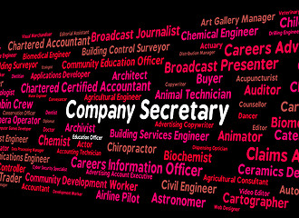 Image showing Company Secretary Represents Personal Assistant And Administrato