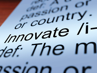 Image showing Innovate Definition Closeup Showing  Ingenuity