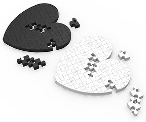 Image showing Two 3D Puzzle Shows Past Relations