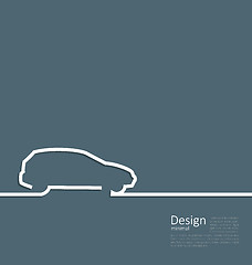 Image showing Laconic design of velocity vehicle car cleaness line flat templa