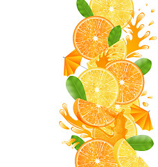 Image showing Sliced Oranges and Lemons