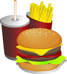 Image showing Combo meal illustration