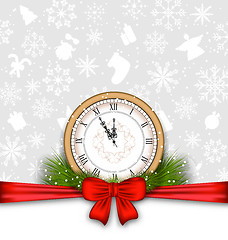 Image showing New Year Background with Clock