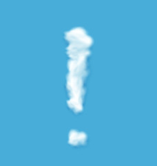 Image showing Exclamation Mark Shaped Cloud