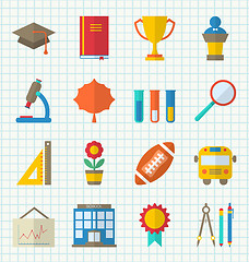 Image showing  School Colorful Icons