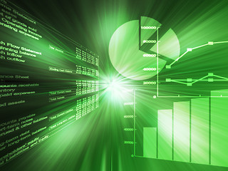 Image showing Spreadsheet data green