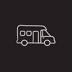 Image showing Motorhome sketch icon.