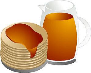 Image showing Pancakes with syrup