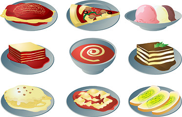 Image showing Italian cuisine icons